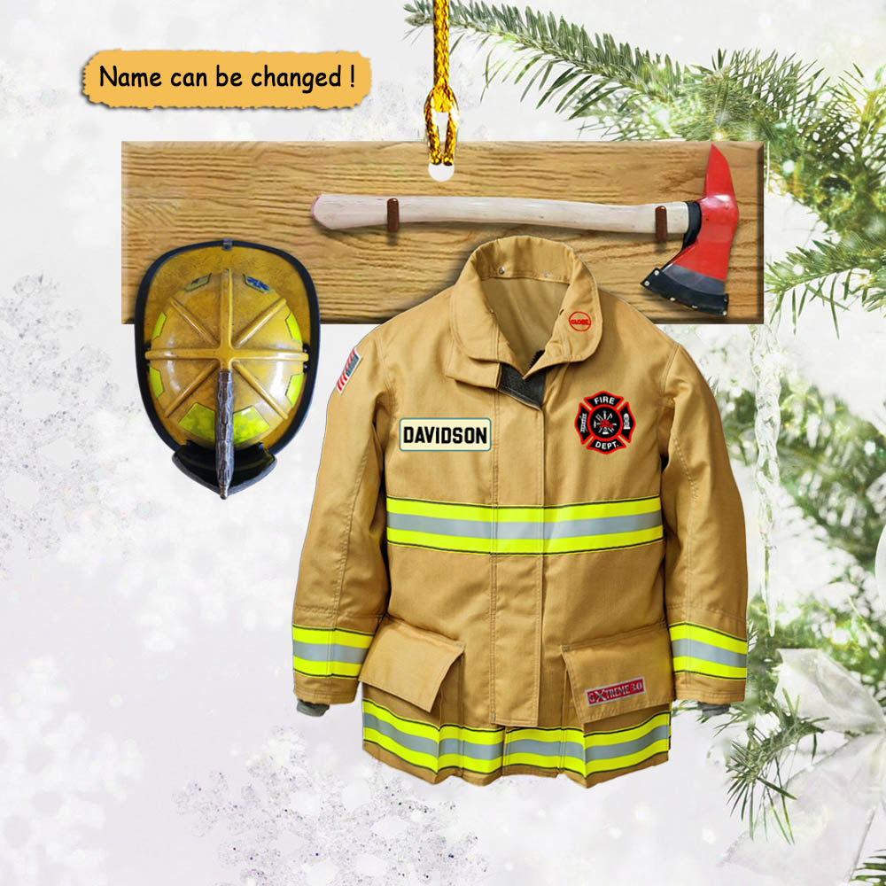 Firefighter Front Armor, Custom Cut Shaped Acrylic Ornament Two Sides Print, Made By Acrylic And The 2 Sides Are The Same